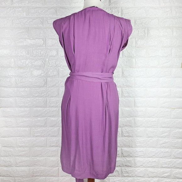 Bimba & Lola Purple Gathered Sheath Dress XS - Picture 2 of 8